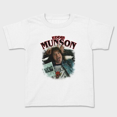 Eddie Munson Stranger Things Halftone, Tricou Copii