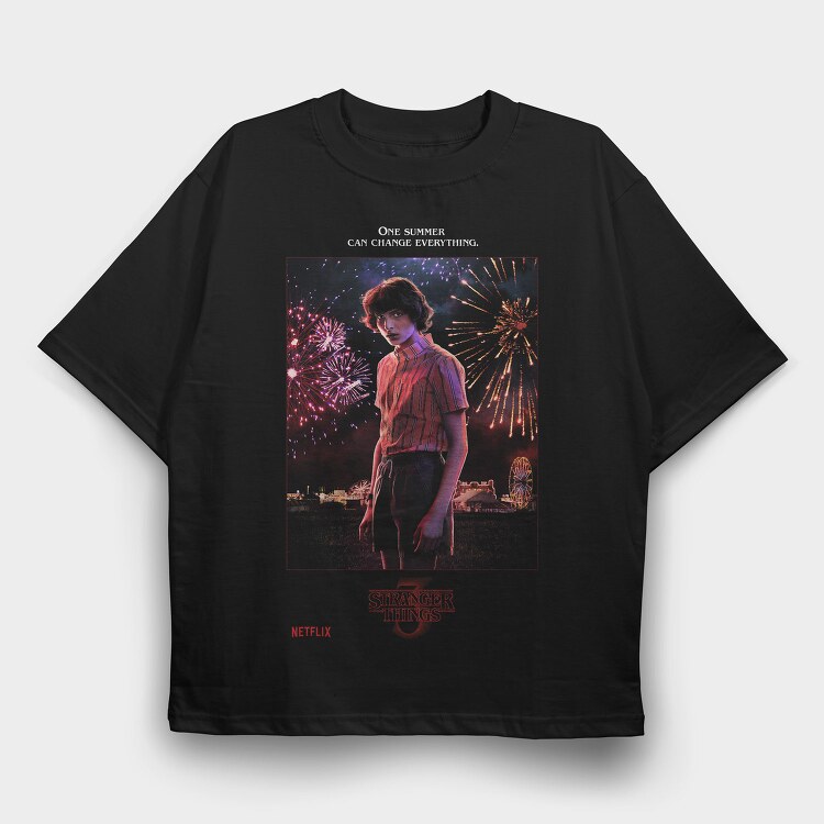 Stranger Things 45, Tricou Oversize Barbati (Unisex)