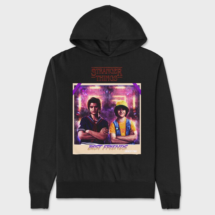 Stranger Things Best Friends, Hanorac Oversize Barbati (Unisex)