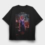 Stranger Things Fireworks, Tricou Oversize Barbati (Unisex)