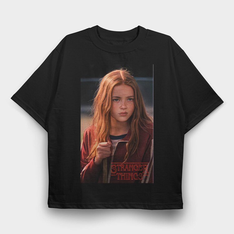Stranger Things Girl 2, Tricou Oversize Barbati (Unisex)