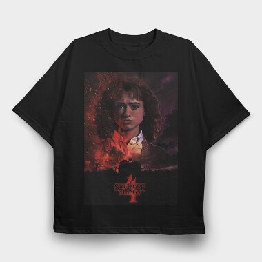 Stranger Things Halftone Boy, Tricou Oversize Barbati (Unisex)