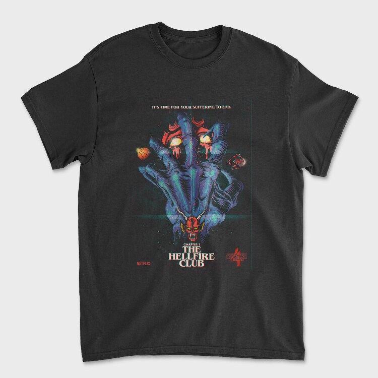 Stranger Things Hellfire, Tricou Barbati (Unisex)