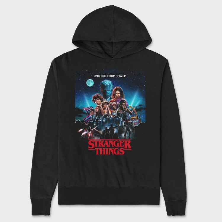 Stranger Things Power, Hanorac Oversize Barbati (Unisex)