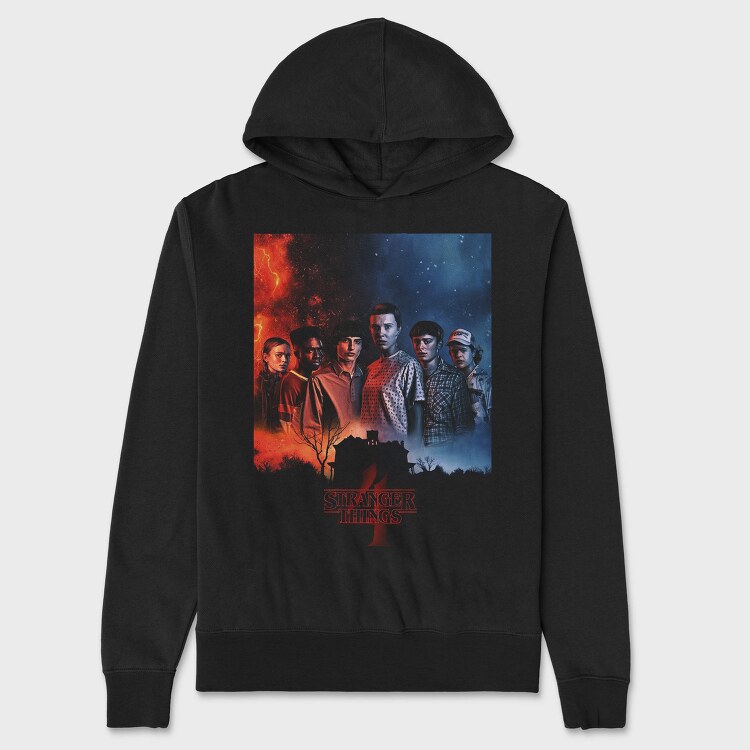 Stranger Things Squad, Hanorac Oversize Barbati (Unisex)