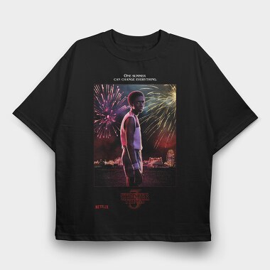 Summer Walk Fireworks, Tricou Oversize Barbati (Unisex)