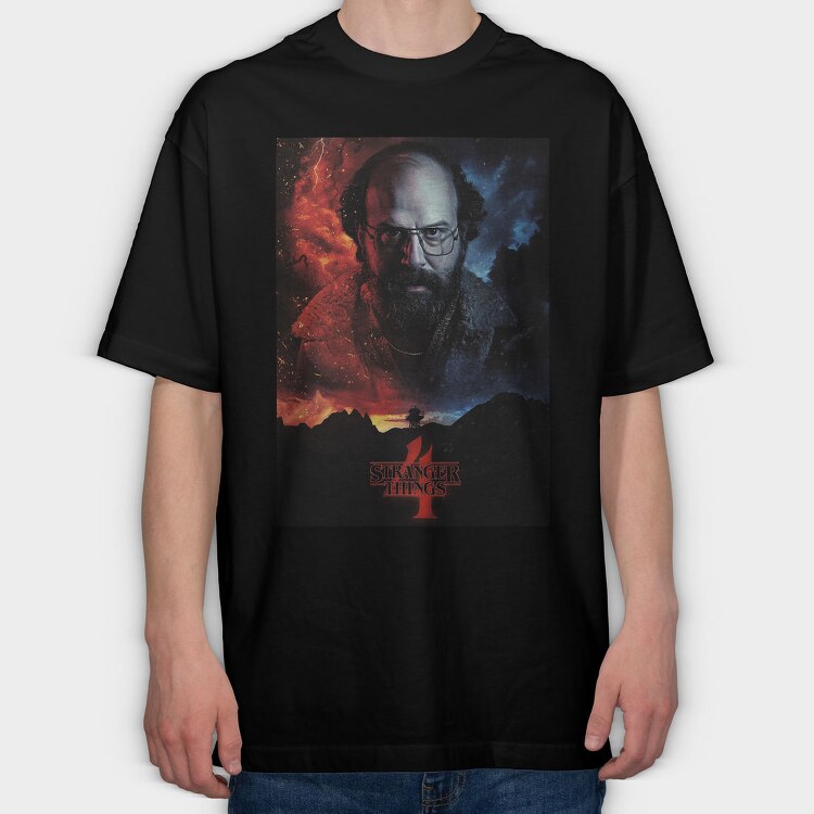 Stranger Things Splatter, Tricou Oversize Barbati (Unisex)