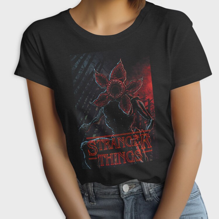 Stranger Things Flower Red, Tricou Femei