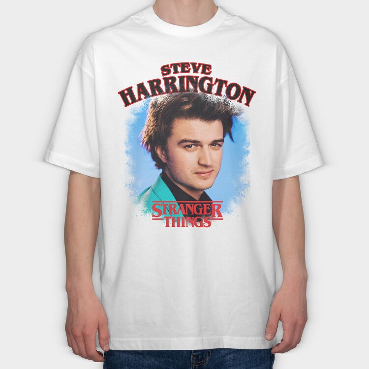 Steve Harrington Stranger Things, Tricou Oversize Barbati (Unisex)
