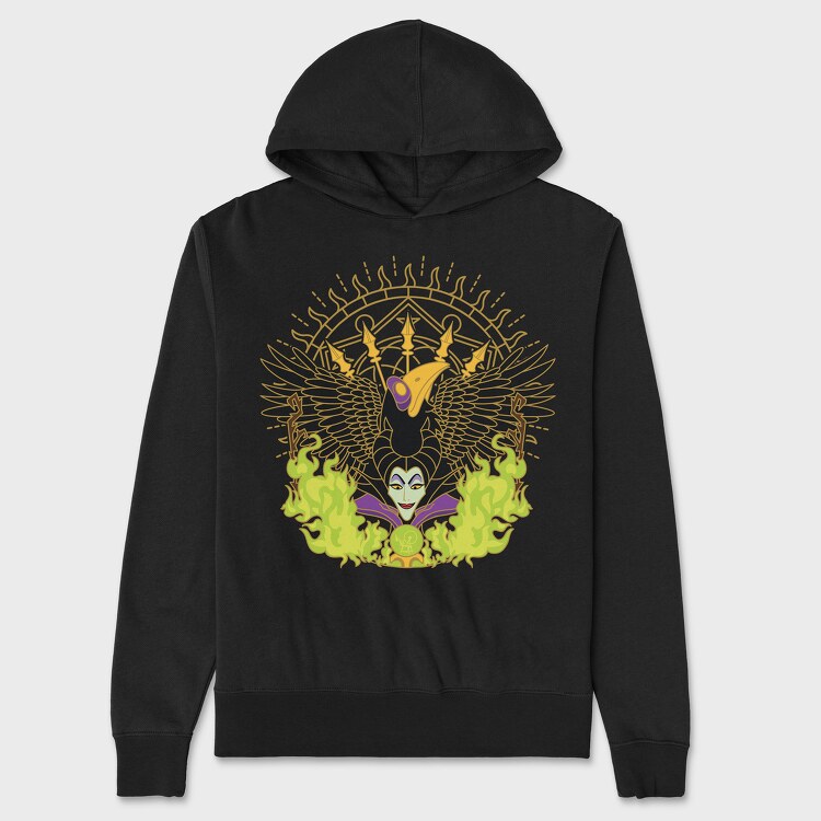 Villanas Disney Malefica D, Hanorac Oversize Barbati (Unisex)