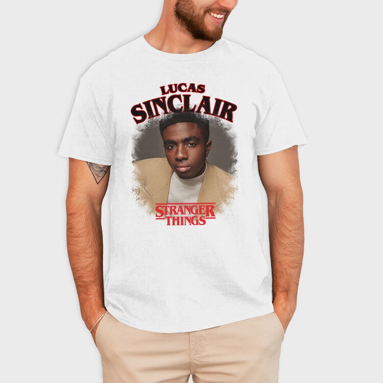 Lucas Sinclair Stranger Things, Tricou Barbati (Unisex)