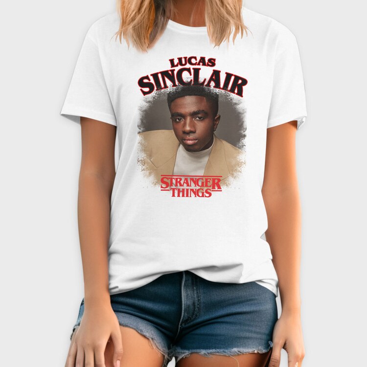 Lucas Sinclair Stranger Things, Tricou Barbati (Unisex)