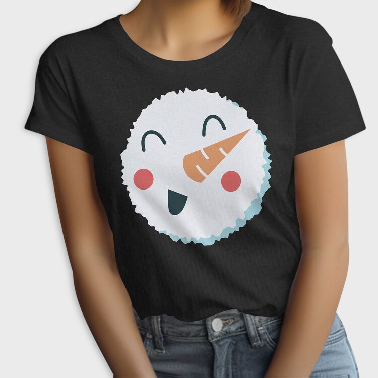 Christmas Snowman Faces 7, Tricou Femei