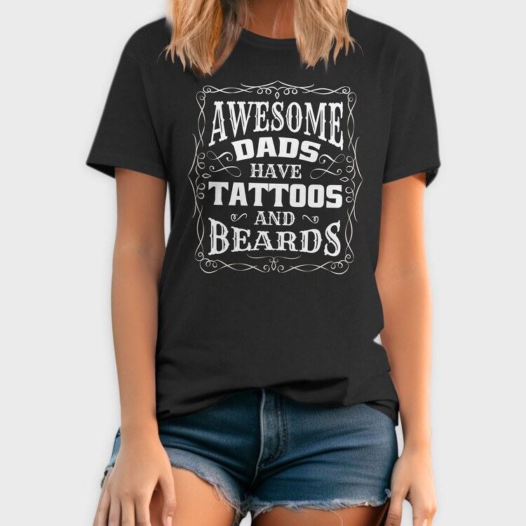 Awesome Dads Tattoos, Tricou Barbati (Unisex)