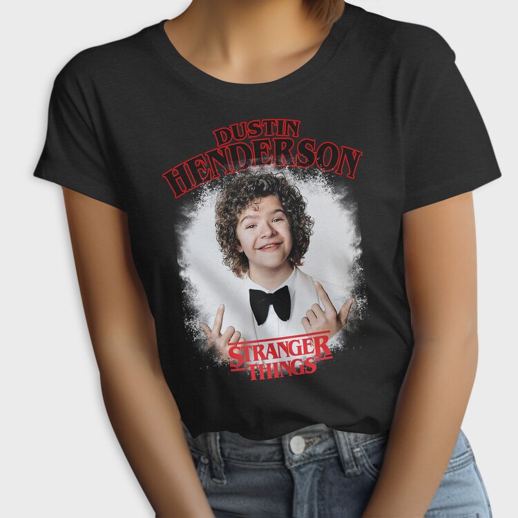 Dustin Stranger Things Rock On, Tricou Femei