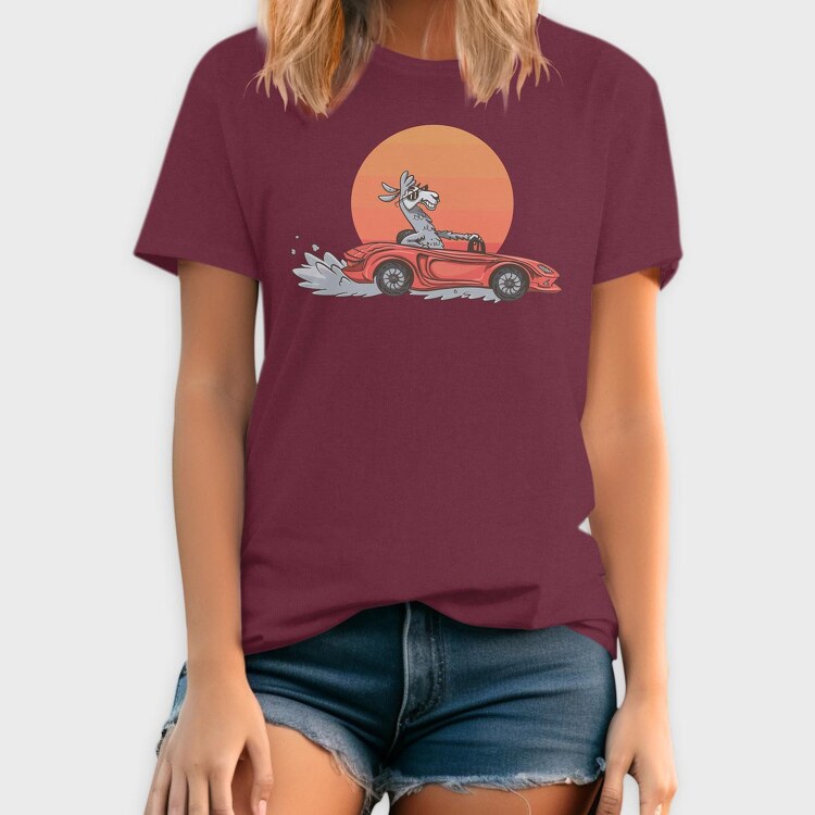 Lama In The Car, Tricou Barbati (Unisex)