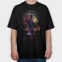 Stranger Things Halftone Fireworks, Tricou Oversize Barbati (Unisex)