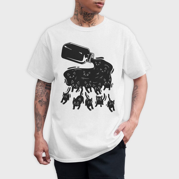 Ink Black Cats, Tricou Barbati (Unisex)