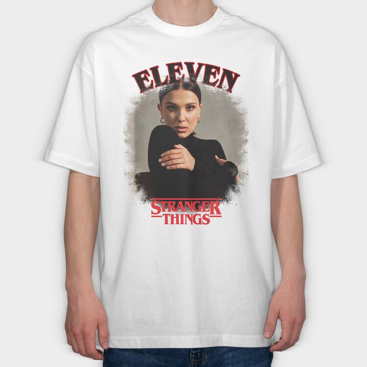 Eleven Stranger Things, Tricou Oversize Barbati (Unisex)