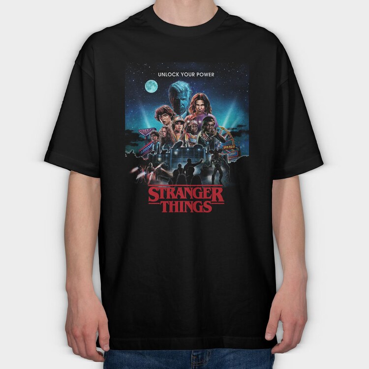 Stranger Things Power, Tricou Oversize Barbati (Unisex)