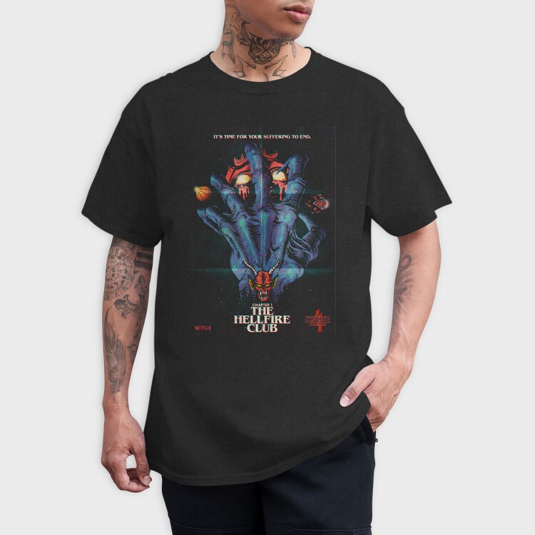 Stranger Things Hellfire, Tricou Barbati (Unisex)