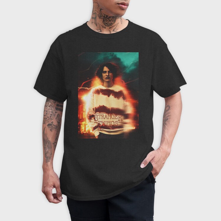 Stranger Things Flame, Tricou Barbati (Unisex)