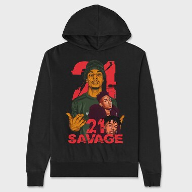 19108 21 Savage Rap, Hanorac Oversize Barbati (Unisex)