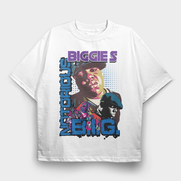 19116 Biggie Smalls Vintage, Tricou Oversize Barbati (Unisex)