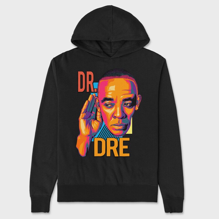 19123 Dr Dre Illustration, Hanorac Oversize Barbati (Unisex)