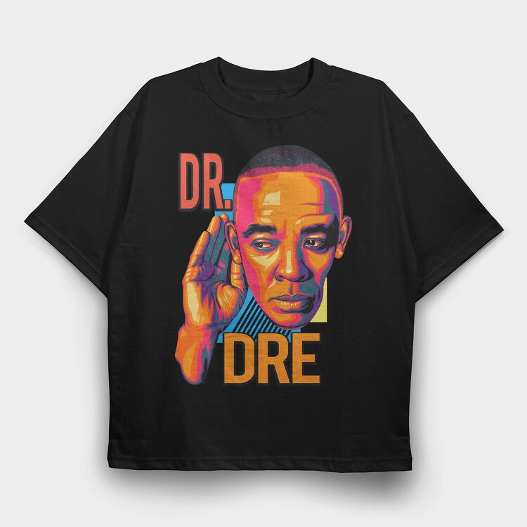 19123 Dr Dre Illustration, Tricou Oversize Barbati (Unisex)