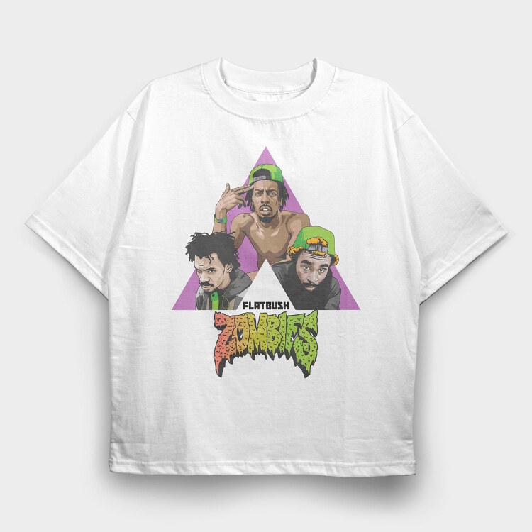 19131 Flatbush Zombies, Tricou Oversize Barbati (Unisex)