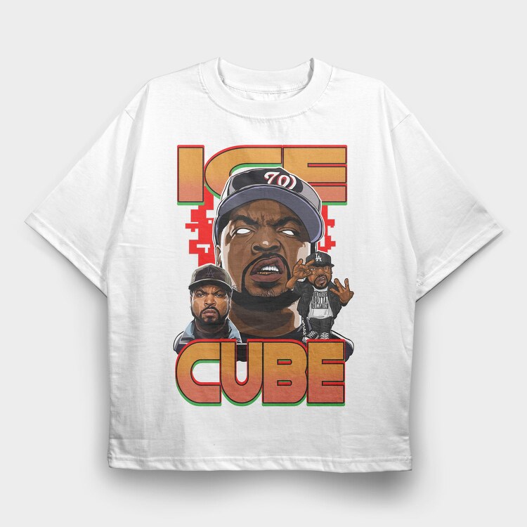 19137 Ice Cube Hip Hop, Tricou Oversize Barbati (Unisex)
