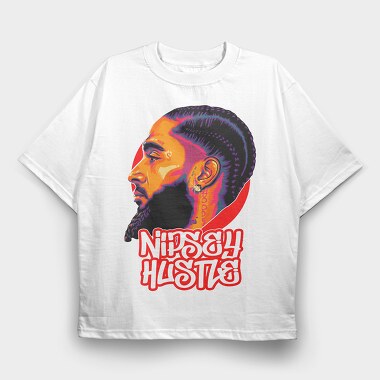 19149 Nidsey Hustle, Tricou Oversize Barbati (Unisex)