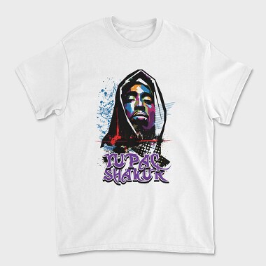 19152 Pac Shakur Graffiti, Tricou Barbati (Unisex)
