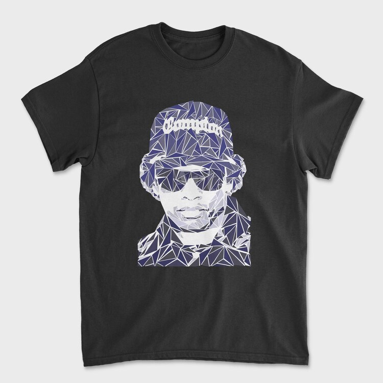 19159 Rapper Face Geometric, Tricou Barbati (Unisex)