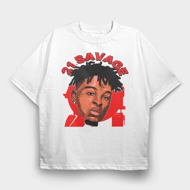 19165 Savage Portrait, Tricou Oversize Barbati (Unisex)