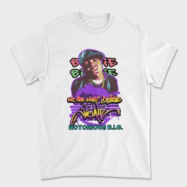 19174 Thug Life Bobby Shabazz Graffiti, Tricou Barbati (Unisex)