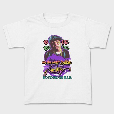 19174 Thug Life Bobby Shabazz Graffiti, Tricou Copii