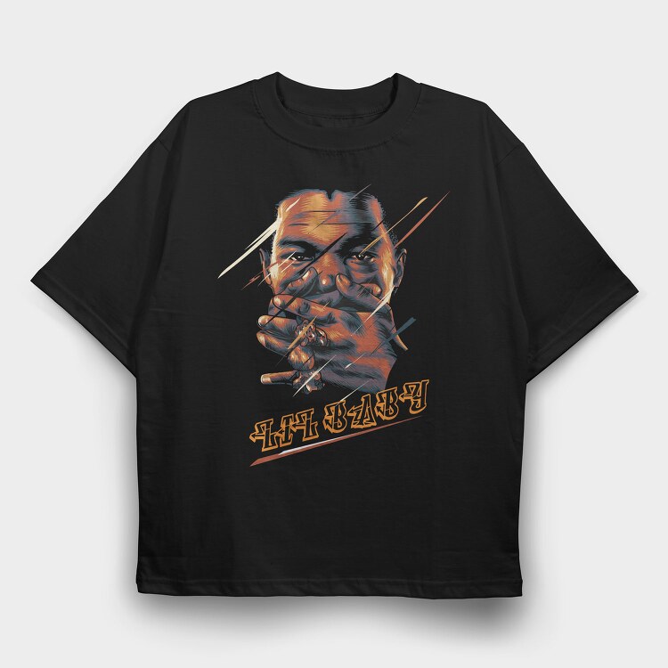 19177 Thug Life Portrait, Tricou Oversize Barbati (Unisex)