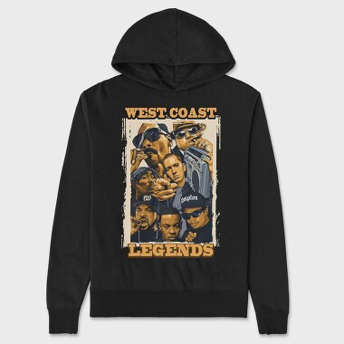 19183 West Coast Rappers, Hanorac Oversize Barbati (Unisex)