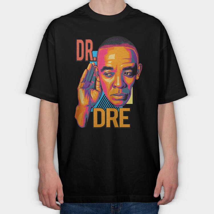 19123 Dr Dre Illustration, Tricou Oversize Barbati (Unisex)