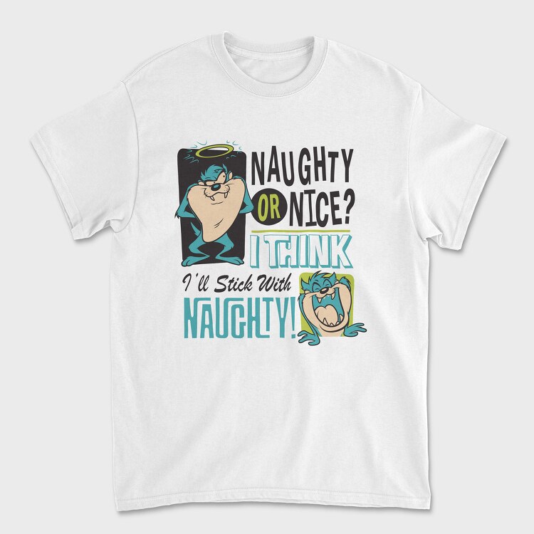 Tricou Barbati (Unisex), Tasmanian Devil Naughty or Nice