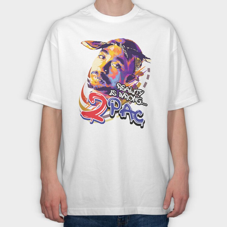 19173 Thug Life 2Pac, Tricou Oversize Barbati (Unisex)