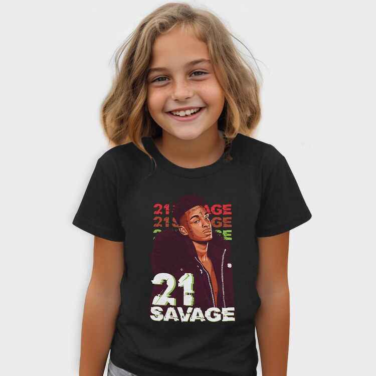 19109 21 Savage Rapper, Tricou Copii