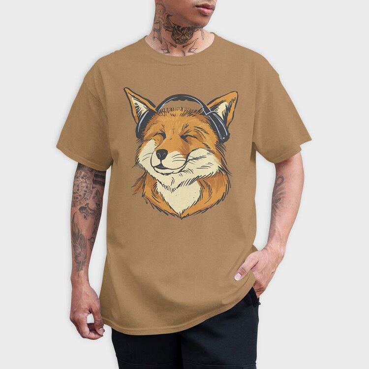 Fox Music Airphones, Tricou Barbati (Unisex)