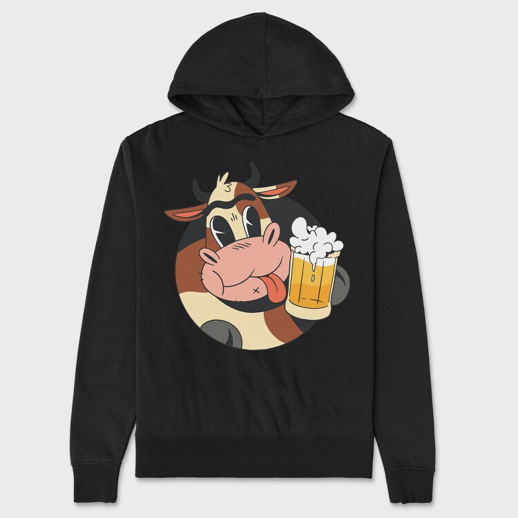 Hanorac Barbati (Unisex), Cow Beer