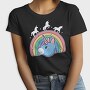 Unicorn Cat Rainbow, Tricou Femei