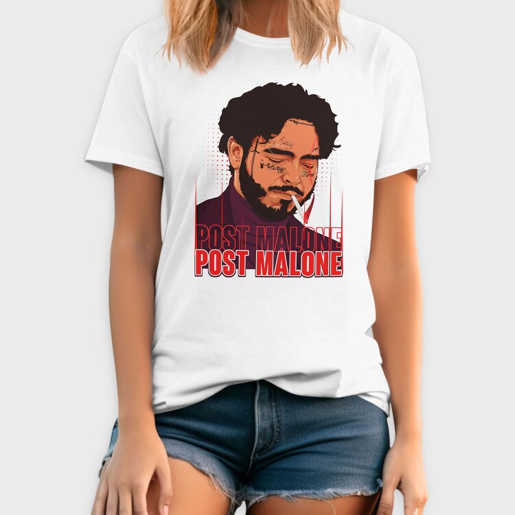 19154 Post Malone Tigarette, Tricou Barbati (Unisex)