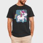 Unicorn Cute Animation, Tricou Barbati (Unisex)