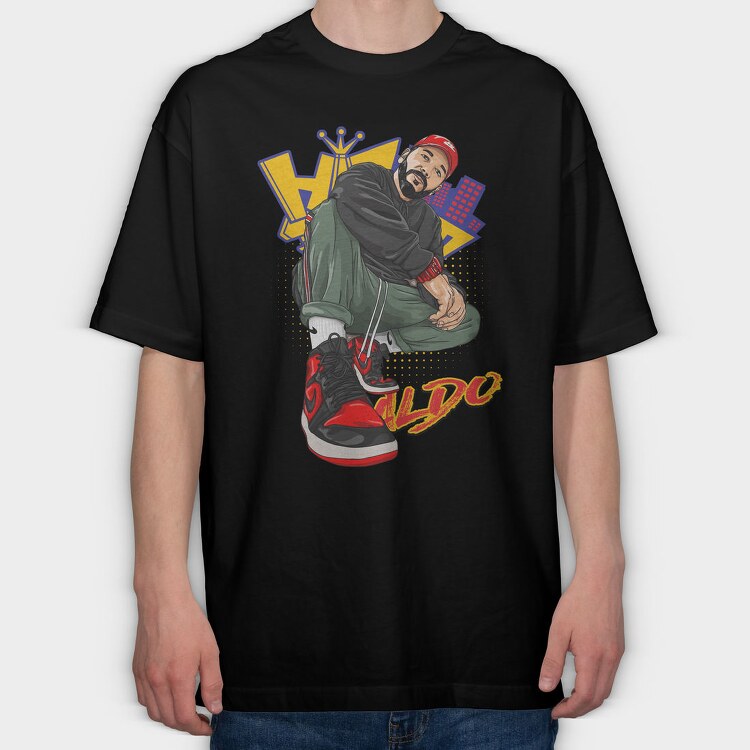 19158 Rapper Crown Sneakers, Tricou Oversize Barbati (Unisex)